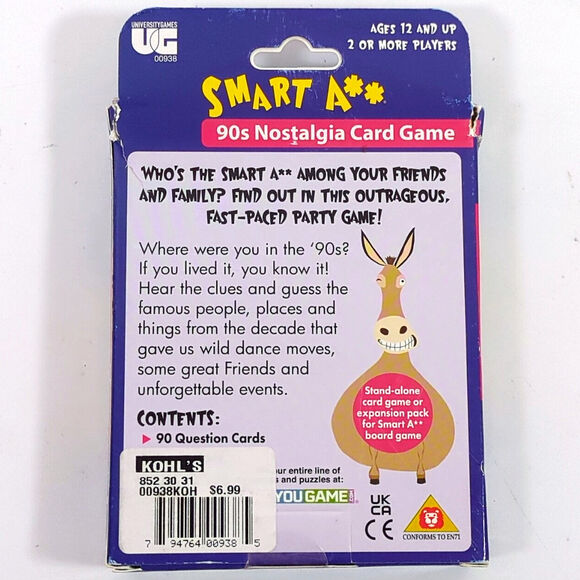 Smart A** 90s Nostalgia Card Game Expansion Stand Alone NEW Sealed Box Wear - Picture 2 of 3